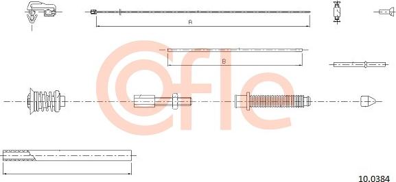 Cofle 10.0384 - Тросик газу autozip.com.ua