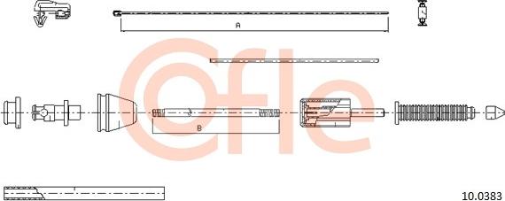 Cofle 10.0383 - Тросик газу autozip.com.ua