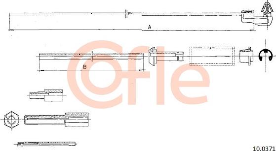 Cofle 10.0371 - Тросик газу autozip.com.ua