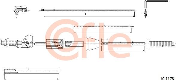 Cofle 10.1178 - Тросик газу autozip.com.ua