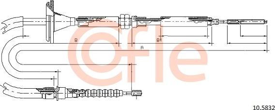 Cofle 10.8532 - Трос, гальмівна система autozip.com.ua
