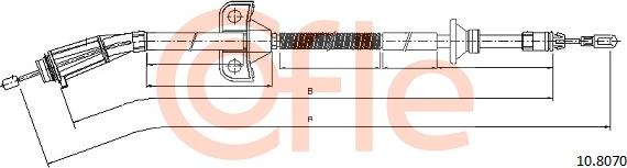 Cofle 10.8070 - Трос, гальмівна система autozip.com.ua