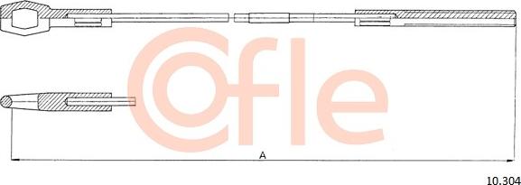 Cofle 10.304 - Трос, управління зчепленням autozip.com.ua