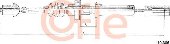Cofle 10.306 - Трос, управління зчепленням autozip.com.ua