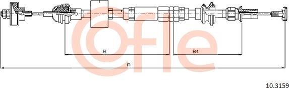 Cofle 92.10.3159 - Трос, управління зчепленням autozip.com.ua