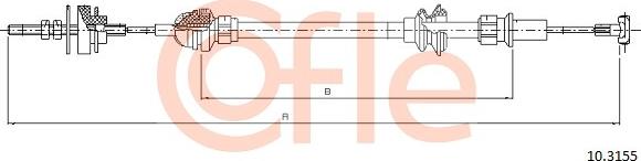 Cofle 10.3155 - Трос, управління зчепленням autozip.com.ua