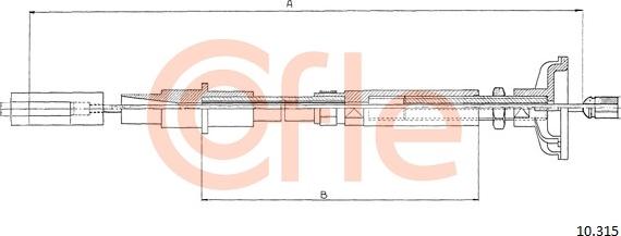 Cofle 10.315 - Трос, управління зчепленням autozip.com.ua