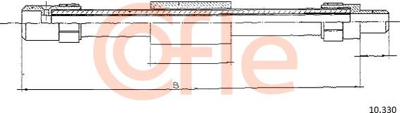 Cofle 10.330 - Трос, управління зчепленням autozip.com.ua