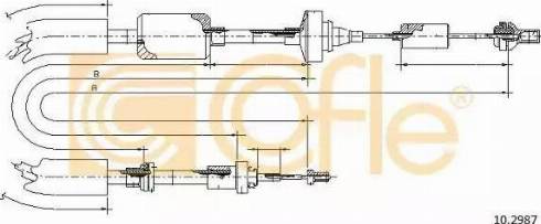 Cofle 10.2987 - Трос, управління зчепленням autozip.com.ua
