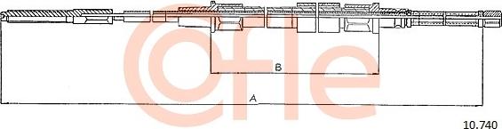 Cofle 10.740 - Трос, гальмівна система autozip.com.ua