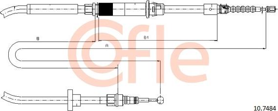 Cofle 10.7484 - Трос, гальмівна система autozip.com.ua