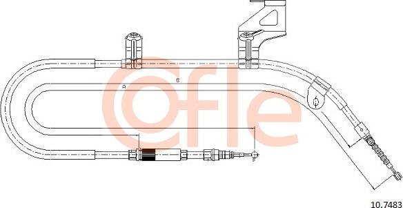 Cofle 10.7483 - Трос, гальмівна система autozip.com.ua