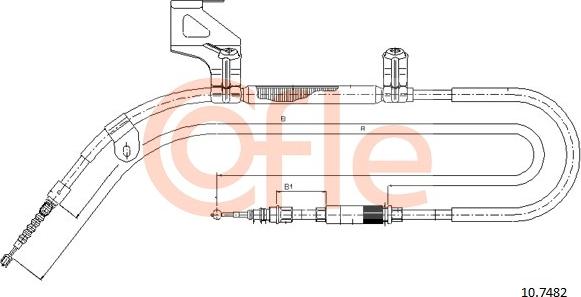 Cofle 10.7482 - Трос, гальмівна система autozip.com.ua
