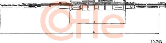 Cofle 10.743 - Трос, гальмівна система autozip.com.ua
