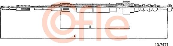 Cofle 10.7471 - Трос, гальмівна система autozip.com.ua