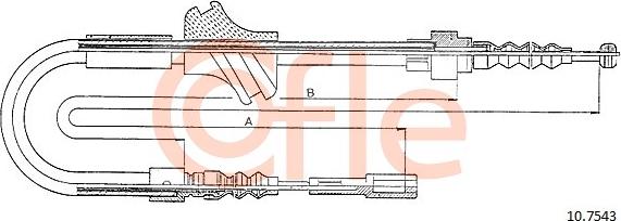 Cofle 10.7543 - Трос, гальмівна система autozip.com.ua