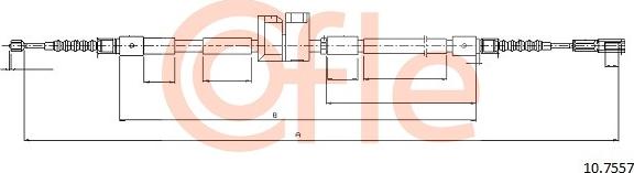 Cofle 10.7557 - Трос, гальмівна система autozip.com.ua