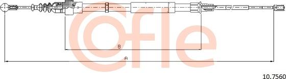 Cofle 10.7560 - Трос, гальмівна система autozip.com.ua
