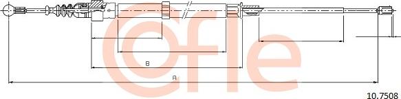 Cofle 10.7508 - Трос, гальмівна система autozip.com.ua