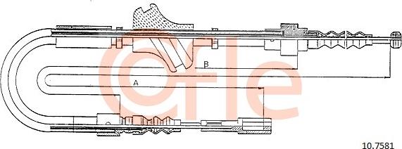 Cofle 10.7581 - Трос, гальмівна система autozip.com.ua