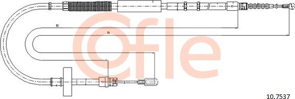 Cofle 10.7537 - Трос ручного гальма зад. Л Audi A4 2001- autozip.com.ua