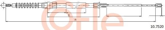 Cofle 10.7520 - Трос, гальмівна система autozip.com.ua