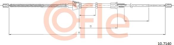 Cofle 10.7140 - Трос, гальмівна система autozip.com.ua