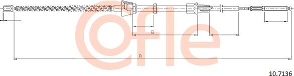 Cofle 10.7136 - Трос, гальмівна система autozip.com.ua