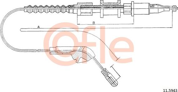 Cofle 11.5943 - Трос, гальмівна система autozip.com.ua