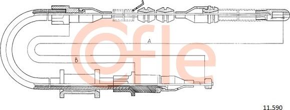 Cofle 11.590 - Трос, гальмівна система autozip.com.ua