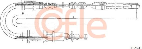 Cofle 11.5931 - Трос, гальмівна система autozip.com.ua