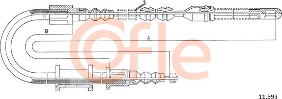Cofle 11.593 - Трос, гальмівна система autozip.com.ua