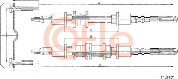 Cofle 11.5971 - Трос, гальмівна система autozip.com.ua