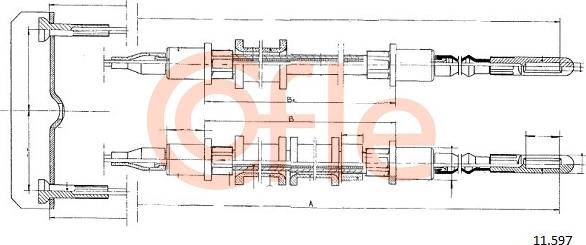 Cofle 11.597 - Трос, гальмівна система autozip.com.ua
