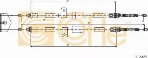 Cofle 11.5459 - Трос, гальмівна система autozip.com.ua