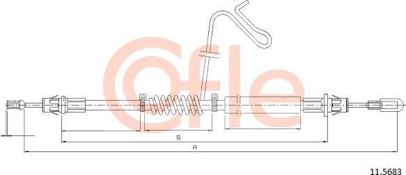 Cofle 11.5683 - Трос, гальмівна система autozip.com.ua