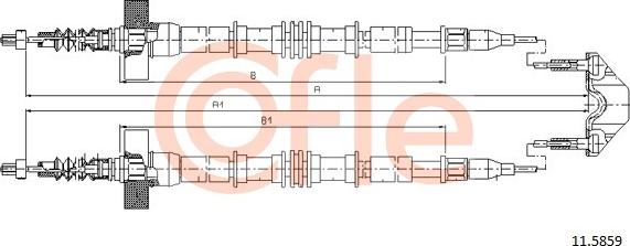 Cofle 11.5859 - Трос, гальмівна система autozip.com.ua