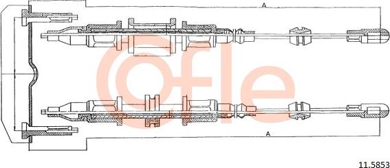 Cofle 11.5853 - Трос, гальмівна система autozip.com.ua