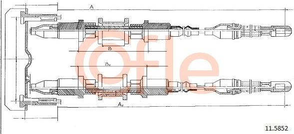 Cofle 11.5852 - Трос, гальмівна система autozip.com.ua