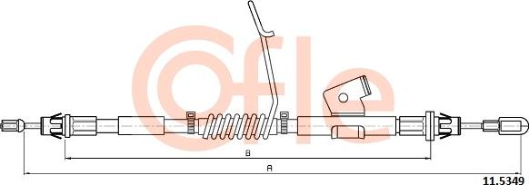 Cofle 11.5349 - Трос, гальмівна система autozip.com.ua