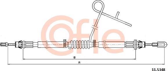 Cofle 11.5348 - Трос, гальмівна система autozip.com.ua