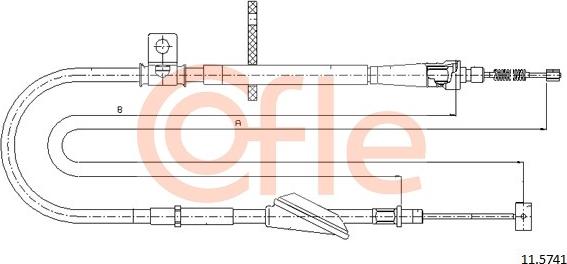 Cofle 11.5741 - Трос, гальмівна система autozip.com.ua