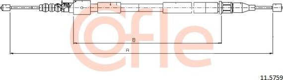 Cofle 11.5759 - Трос, гальмівна система autozip.com.ua