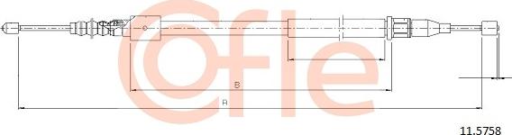 Cofle 11.5758 - Трос, гальмівна система autozip.com.ua