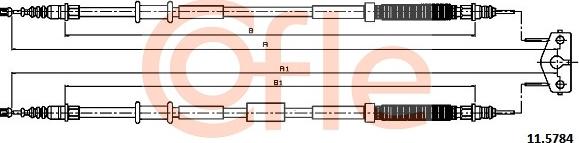 Cofle 11.5784 - Трос, гальмівна система autozip.com.ua