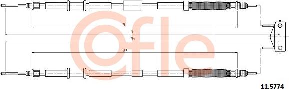 Cofle 11.5774 - Трос, гальмівна система autozip.com.ua