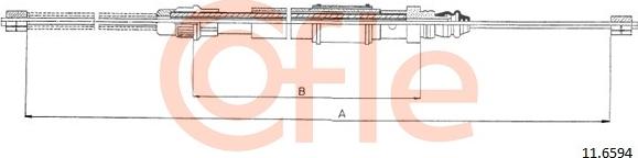 Cofle 11.6594 - Трос, гальмівна система autozip.com.ua