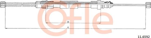 Cofle 11.6592 - Трос, гальмівна система autozip.com.ua