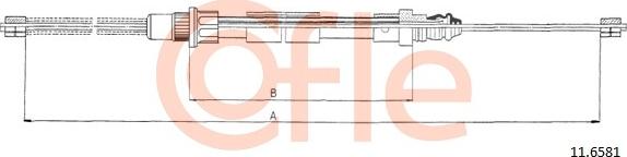 Cofle 11.6581 - Трос, гальмівна система autozip.com.ua