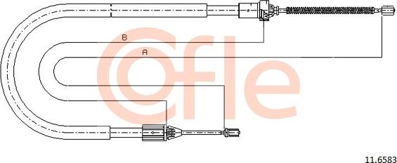 Cofle 11.6583 - Трос, гальмівна система autozip.com.ua
